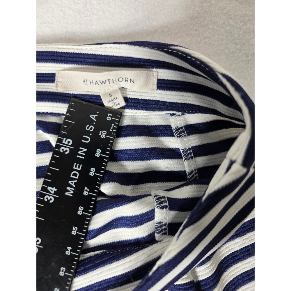 41 Hawthorn Womens Skirt Size S Pencil Mini Navy Blue White Striped Preppy